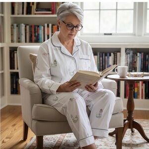 Two sets of 2x Printfresh pajamas in different prints.  Each EUC